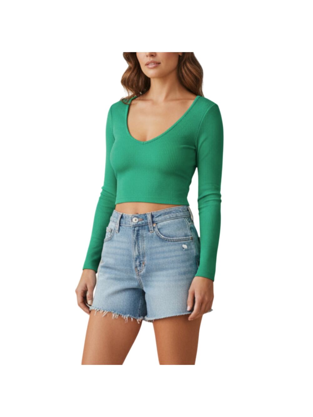 ARAMINTA JAMES Ocean Breeze Crinkle Top Sz 6/M Tropical Green Festival City NWT
